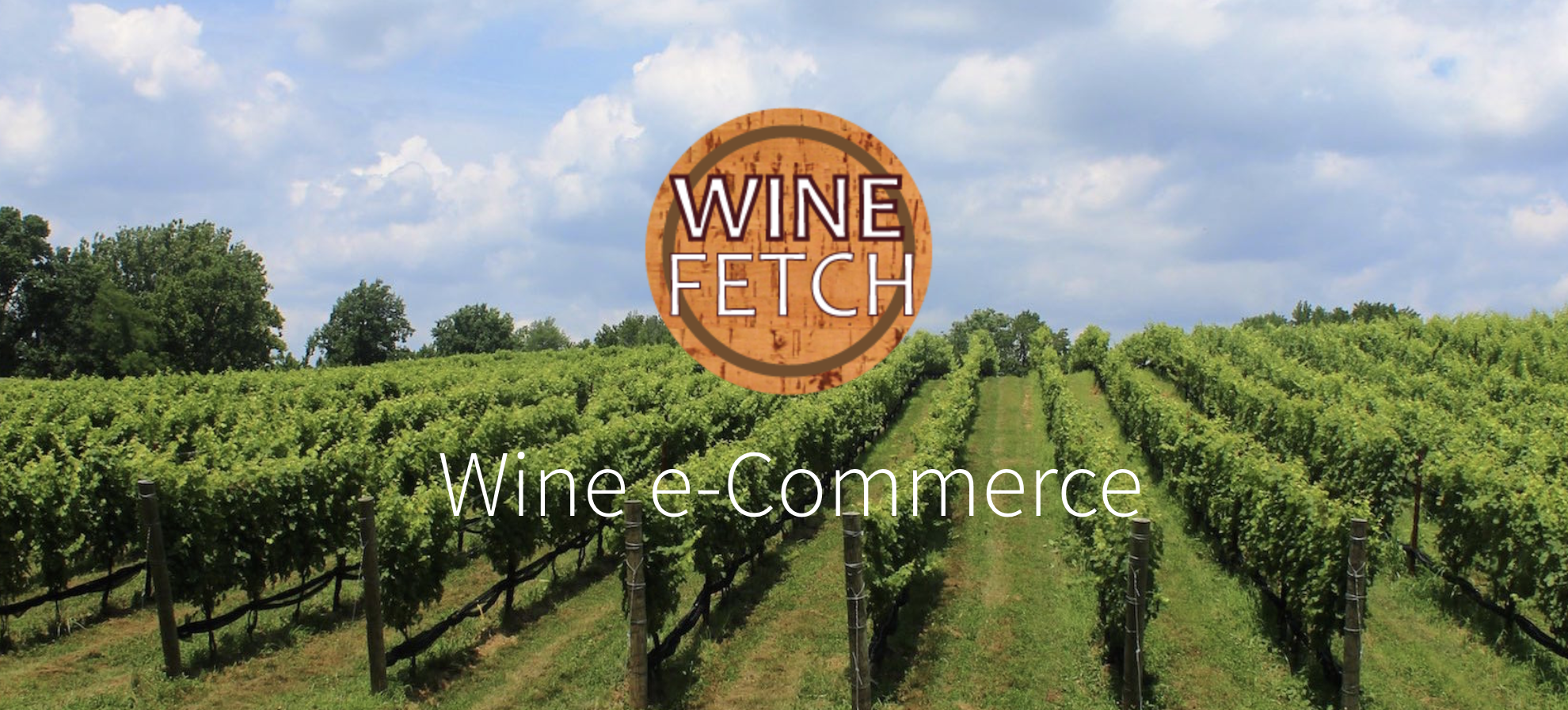 Homepage screenshot of the WineFetch website